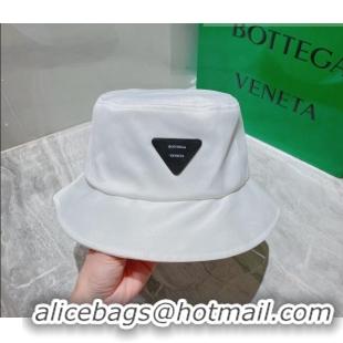 Top Quality Bottega Veneta Silk Bucket Hat 0310105 White 2022