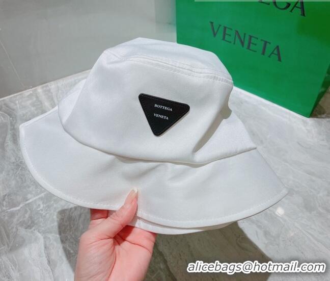 Top Quality Bottega Veneta Silk Bucket Hat 0310105 White 2022