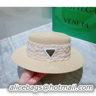 Pretty Style Bottega Veneta Straw Wide Brim Hat 0310114 Light Beige 2022