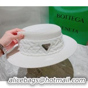 Well Crafted Bottega Veneta Straw Wide Brim Hat 0310117 White 2022