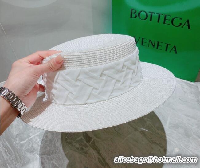 Well Crafted Bottega Veneta Straw Wide Brim Hat 0310117 White 2022