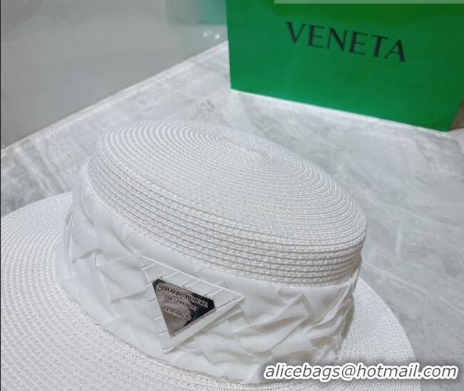 Well Crafted Bottega Veneta Straw Wide Brim Hat 0310117 White 2022