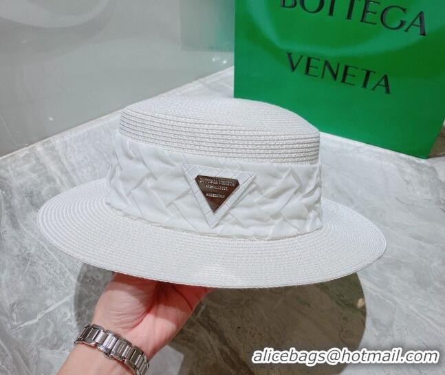 Well Crafted Bottega Veneta Straw Wide Brim Hat 0310117 White 2022