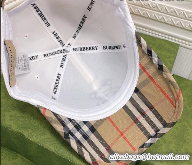 Super Quality Burberry Baseball Hat 0310142 White 2022