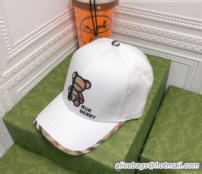 Super Quality Burberry Baseball Hat 0310142 White 2022