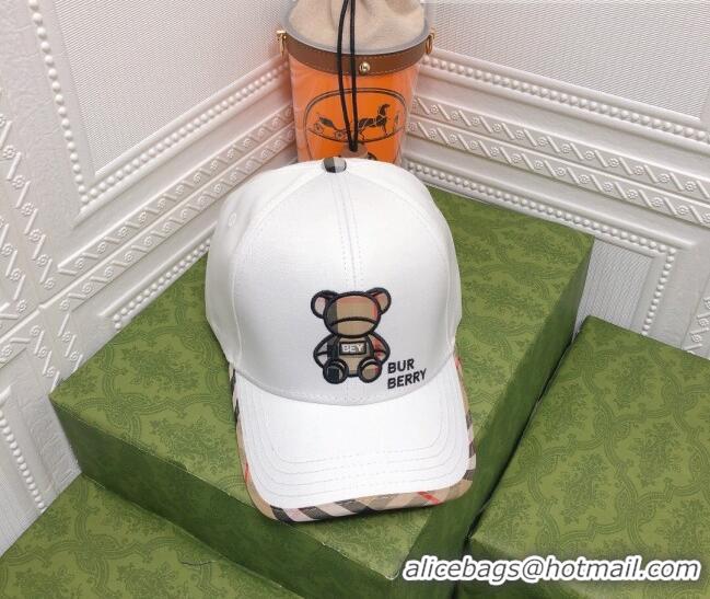 Super Quality Burberry Baseball Hat 0310142 White 2022