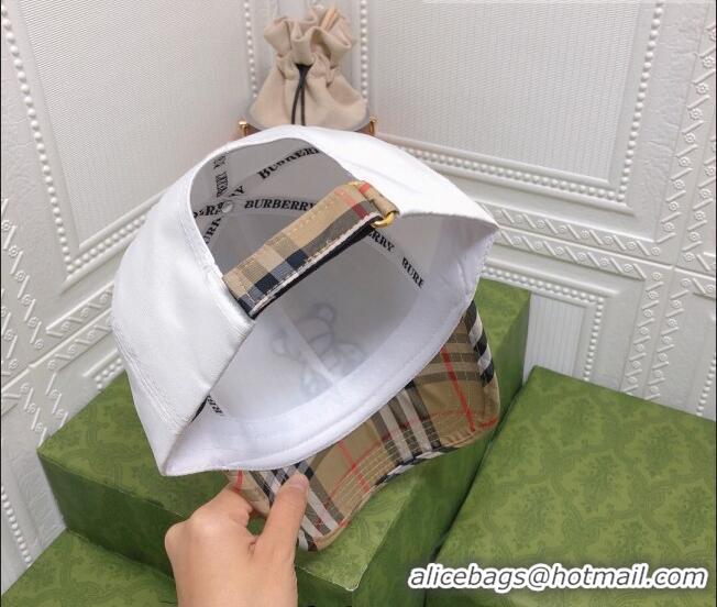 Super Quality Burberry Baseball Hat 0310142 White 2022