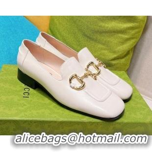 Purchase Gucci Leather Loafer with Horsebit White 0825102