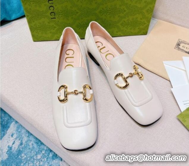 Purchase Gucci Leather Loafer with Horsebit White 0825102