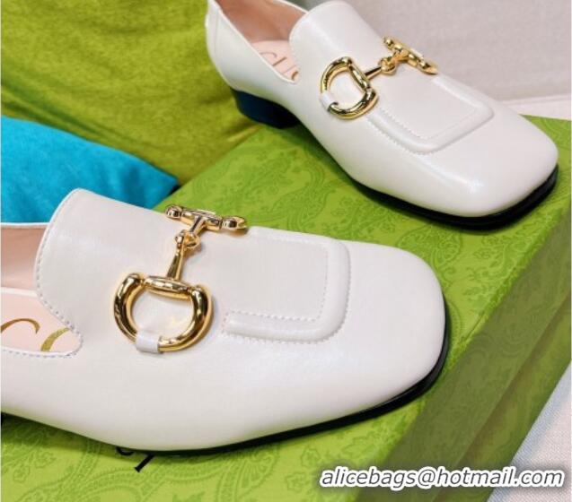 Purchase Gucci Leather Loafer with Horsebit White 0825102