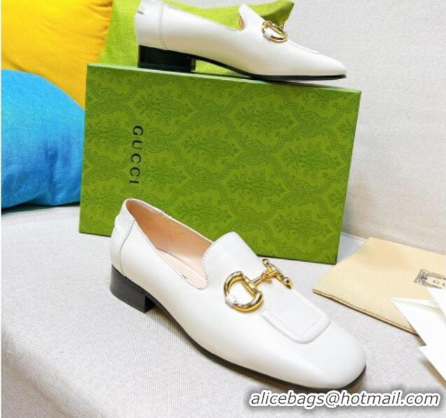 Purchase Gucci Leather Loafer with Horsebit White 0825102