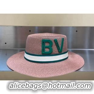 Unique Style Bottega Veneta Straw Wide Brim Hat BVH316051 Pink 2022