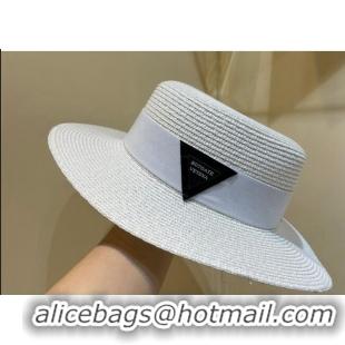 AAAAA Discount Bottega Veneta Straw Wide Brim Hat BVH31605 White 2022