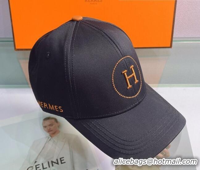 Reasonable Price Hermes Canvas Baseball Hat 0430104 Black 2022