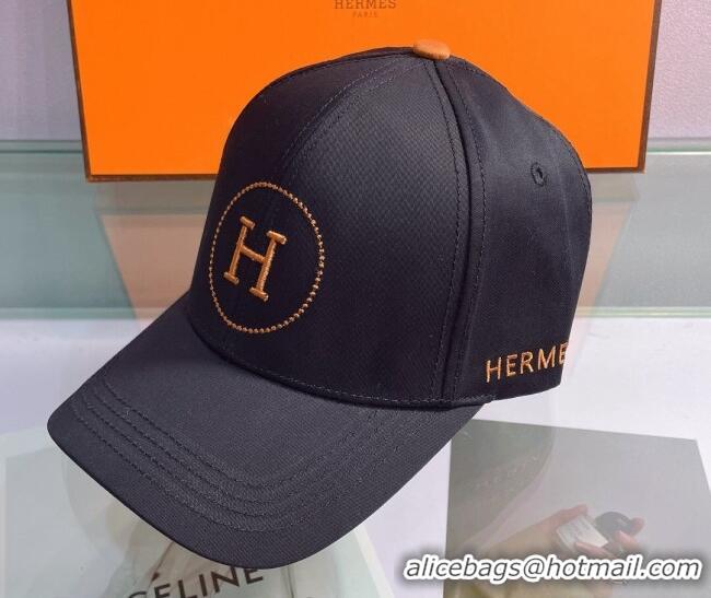 Reasonable Price Hermes Canvas Baseball Hat 0430104 Black 2022