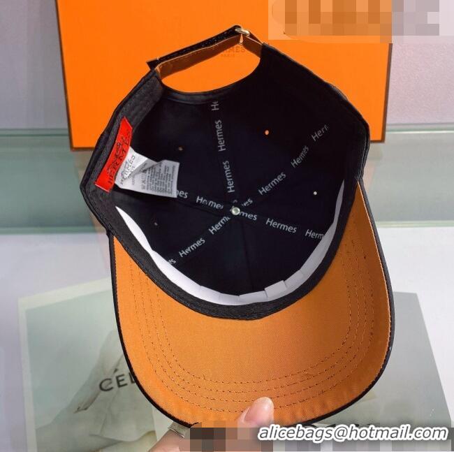 Reasonable Price Hermes Canvas Baseball Hat 0430104 Black 2022