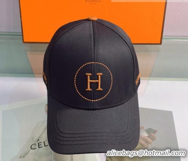 Reasonable Price Hermes Canvas Baseball Hat 0430104 Black 2022