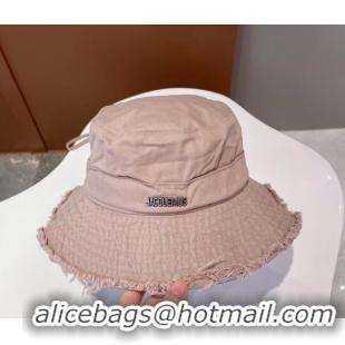 Well Crafted Jacquemus Canvas Bucket Hat 091501 Apricot 2022