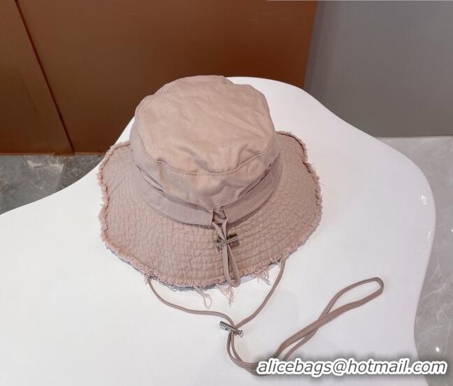 Well Crafted Jacquemus Canvas Bucket Hat 091501 Apricot 2022