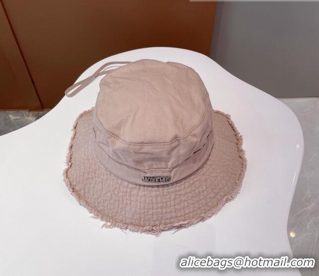 Well Crafted Jacquemus Canvas Bucket Hat 091501 Apricot 2022