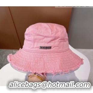 Top Design Jacquemus Canvas Bucket Hat 091502 Light Pink 2022