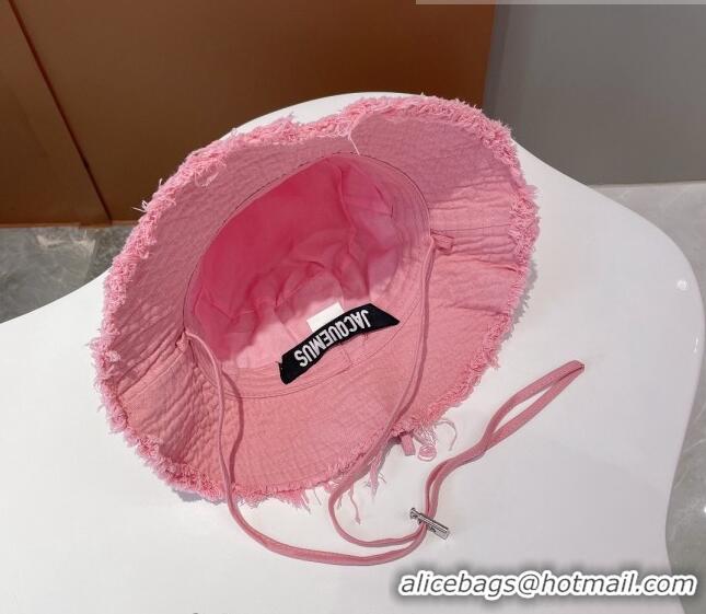 Top Design Jacquemus Canvas Bucket Hat 091502 Light Pink 2022