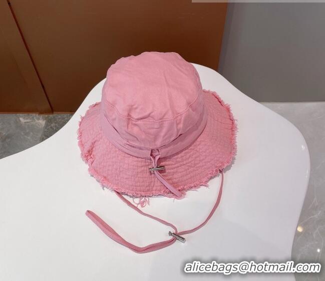 Top Design Jacquemus Canvas Bucket Hat 091502 Light Pink 2022