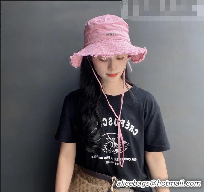 Top Design Jacquemus Canvas Bucket Hat 091502 Light Pink 2022