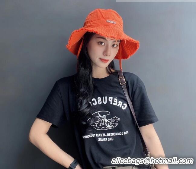 New Style Jacquemus Canvas Bucket Hat 091504 Orange 2022