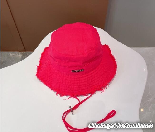 Unique Style Jacquemus Canvas Bucket Hat 091505 Dark Pink 2022