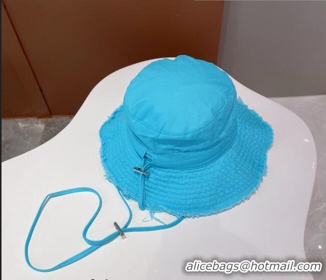 Famous Brand Jacquemus Canvas Bucket Hat 091507 Blue 2022