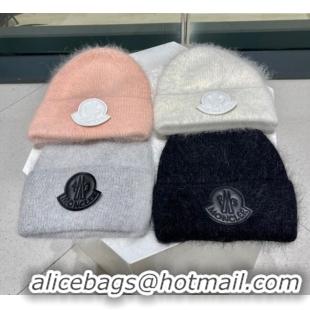 New Design Moncler Knit Wool & Rabbit Hair Hat M101906 Pink/Grey/Black/White 2022