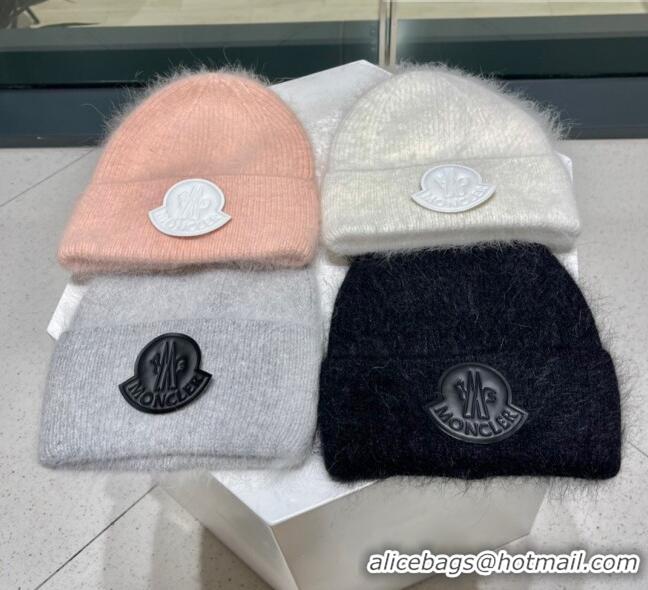 New Design Moncler Knit Wool & Rabbit Hair Hat M101906 Pink/Grey/Black/White 2022