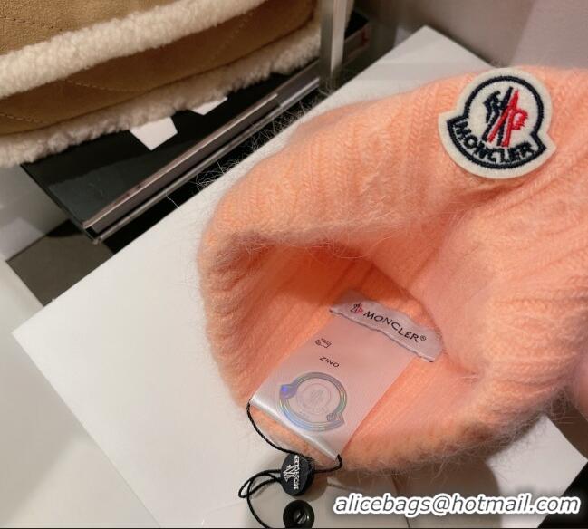 Wholesale Moncler Knit Wool & Rabbit Hair Hat M101907 Pink 2022