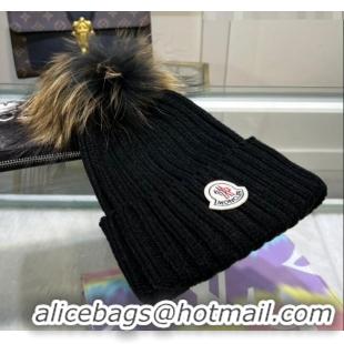 Newly Launched Moncler Knit Wool Hat M101914 Black 2022