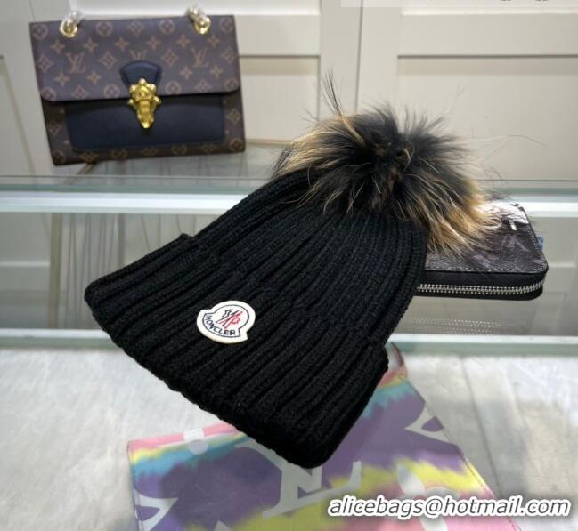 Newly Launched Moncler Knit Wool Hat M101914 Black 2022