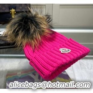 Cheapest Moncler Knit Wool Hat M101922 Rosy 2022