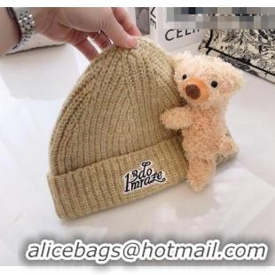 Top Quality Cheap Demarzo Knit Hat with Bear D1971 Khaki 2022