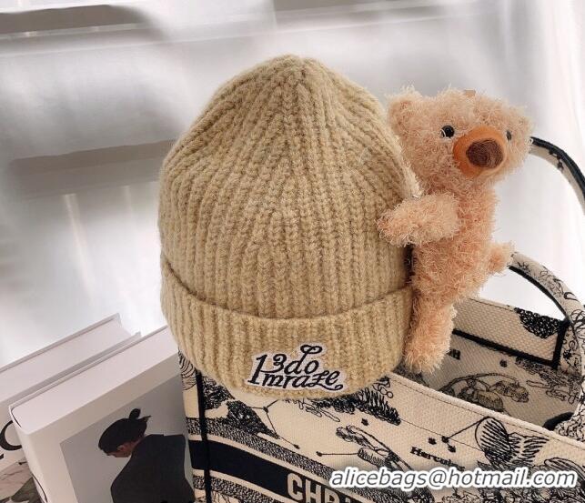 Top Quality Cheap Demarzo Knit Hat with Bear D1971 Khaki 2022