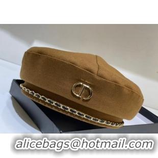 New Style Dior Beret Hat 1019101 Khaki 2022