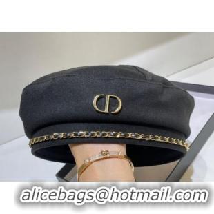 Top Quality Dior Beret Hat 1019101 Black 2022