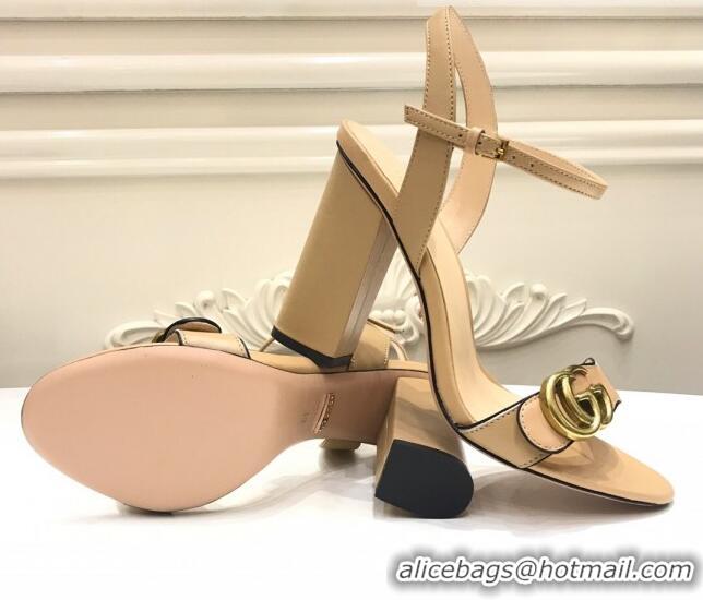 Luxury Gucci GG Leather Sandals 0908100 Apricot