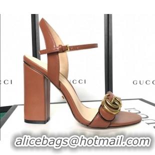 Lowest Price Gucci GG Leather Sandals Brown 0908105