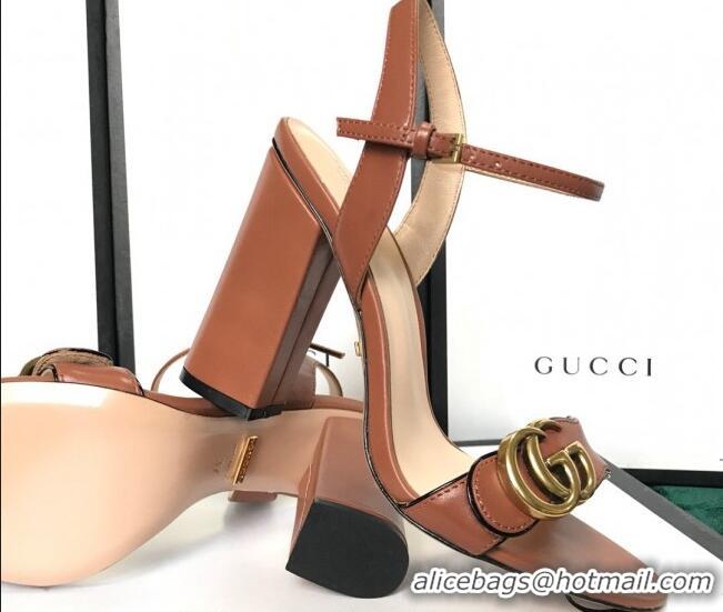 Lowest Price Gucci GG Leather Sandals Brown 0908105