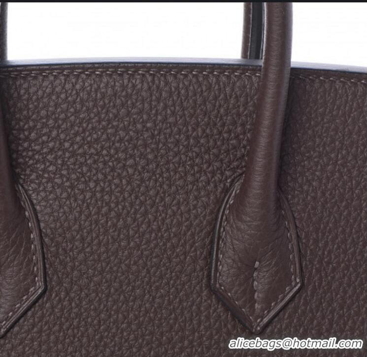 ​Top Quality Hermes Birkin 25cm Bag in Togo Calfskin H25 Chocolate/Gold