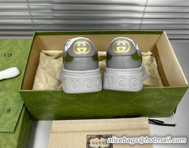 Best Price Gucci GG Canvas and Leather Sneakers Grey 092162