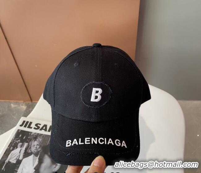 Reasonable Price Balenciaga Canvas Baseball Hat 101963 Black 2022