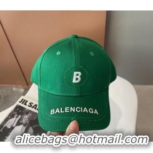 Discount Balenciaga Canvas Baseball Hat 101963 Green 2022