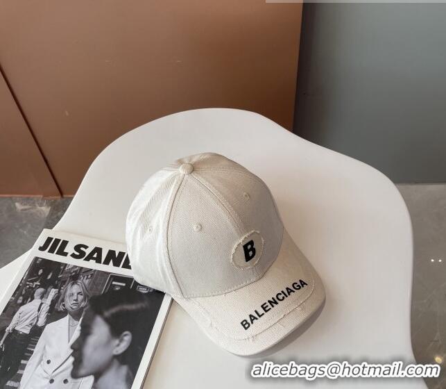 Most Popular Balenciaga Canvas Baseball Hat 101963 White 2022