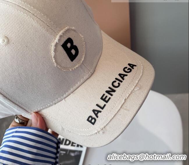 Most Popular Balenciaga Canvas Baseball Hat 101963 White 2022